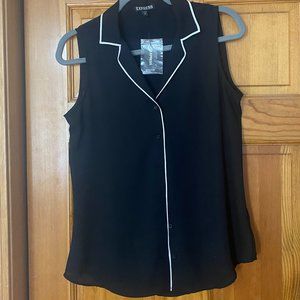 Express Sleeveless Black Blouse